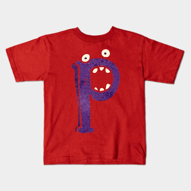 funny Letter,Christmas Gifts,A wonderful gift for those who start their name with P letter Kids T-Shirt by rayanammmar